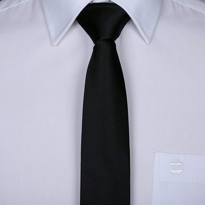 Young Arrow Premium Microfiber Matte Finish Necktie for Men – Solid Formal Tie for Office, Wedding, Party, Groom & Groomsmen